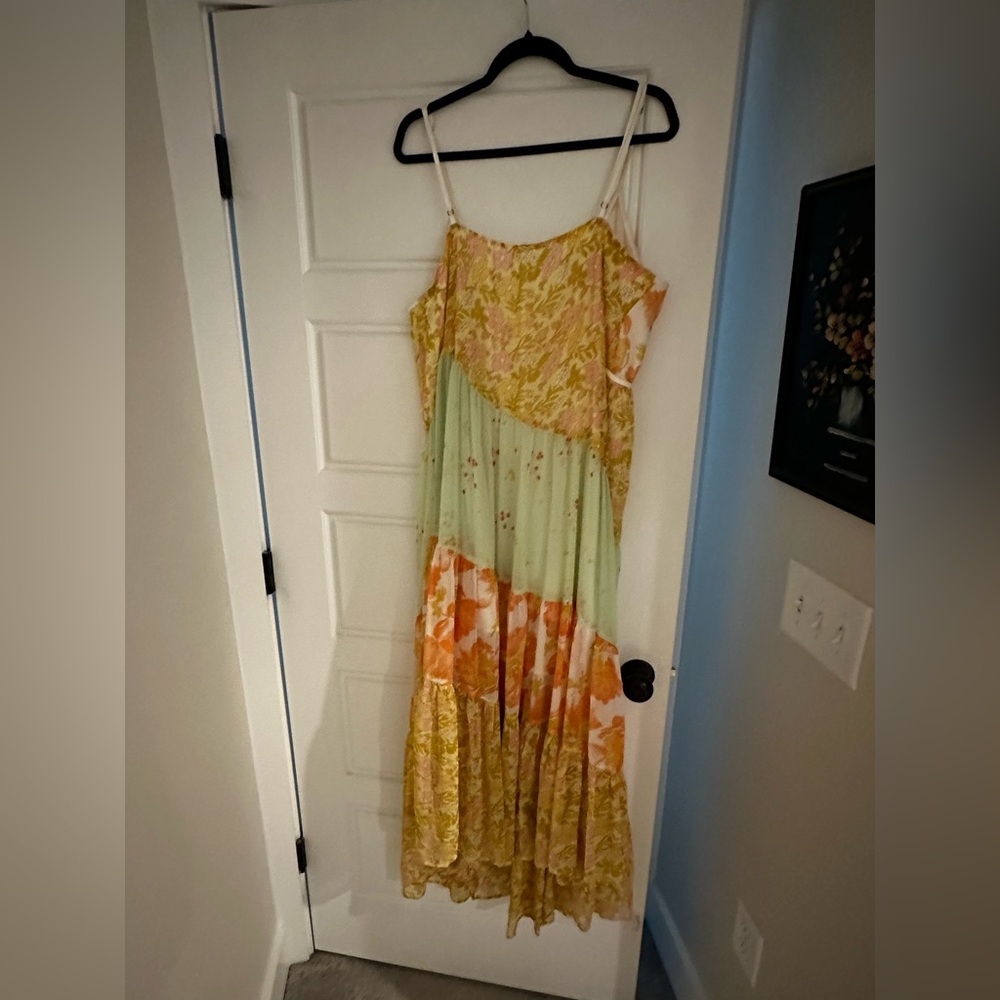 Free People Luna Grace Maxi in Mango Combo - Picture 3 of 4